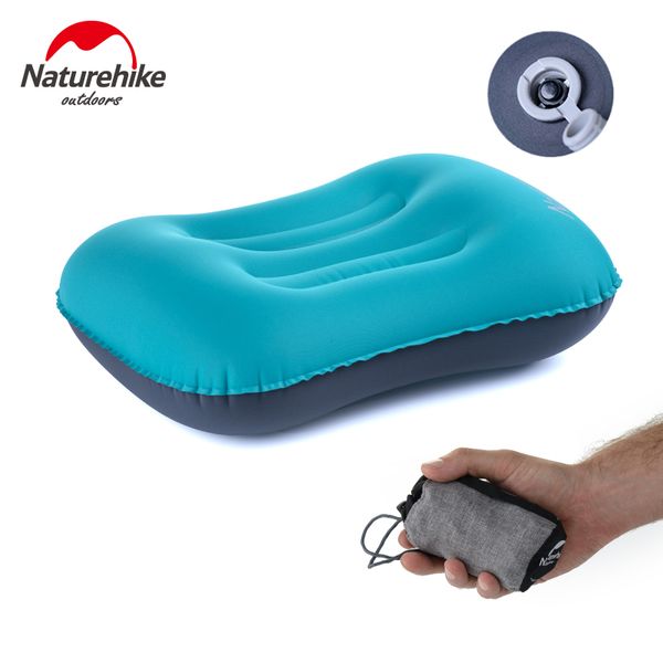 

naturehike compressible inflatable camping pillow lightweight compact portable backpacking pillow for sleep and lumbar support