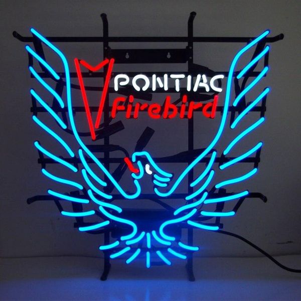 

pontiac firebird neon beer sign bar sign real glass neon light beer sign new blue star beer bar pub real glass handmade neon 24x20 inches
