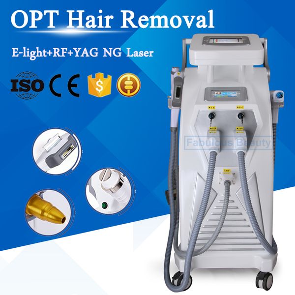 

3in1 opt shr permanent hair removal ipl machine rf face lift elight skin rejuvenation nd yag laser tattoo removal beauty salon equipment