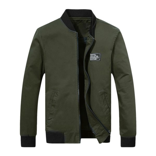 

повседневная грудь аппликация молния бомбардировщик куртка, Black;brown