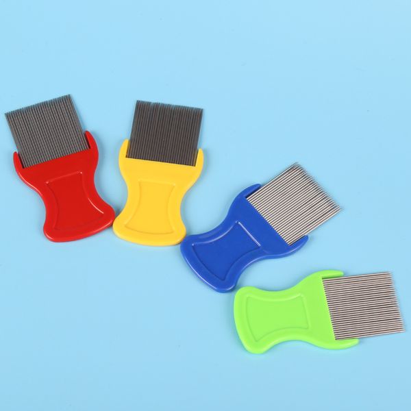 

Dog Cat Head Hair Lice Nit Comb Pet Safe Flea Eggs Dirt Dust Remover Stainless Steel Grooming Brushes Tooth Brushs 120pcs AAA803