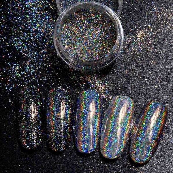 

02mm/0.4mm/0.6mm gold/silver nail art dust laser powder sequins glitter paillette, Silver;gold