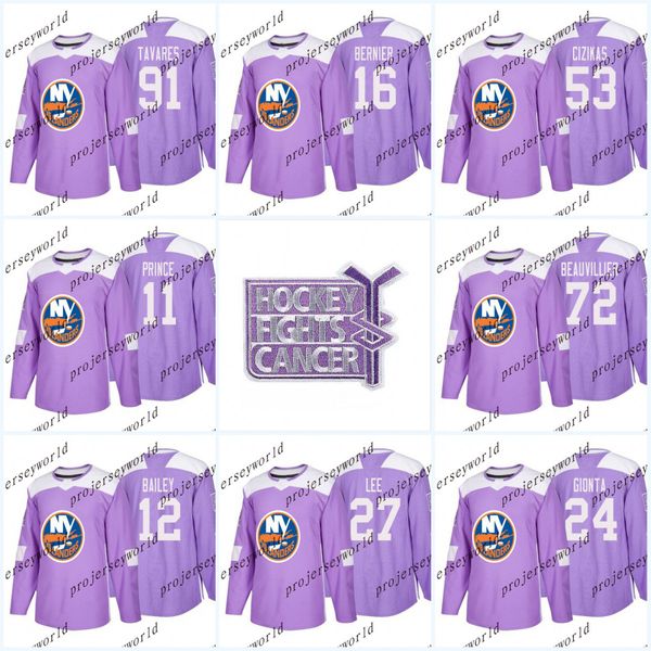 

Fights Cancer New York Islanders 13 Mathew Barzal 14 Thomas Hickey 66 Josh Ho-Sang 55 Johnny Boychuk 12 Josh Bailey Cal Clutterbuck Jersey