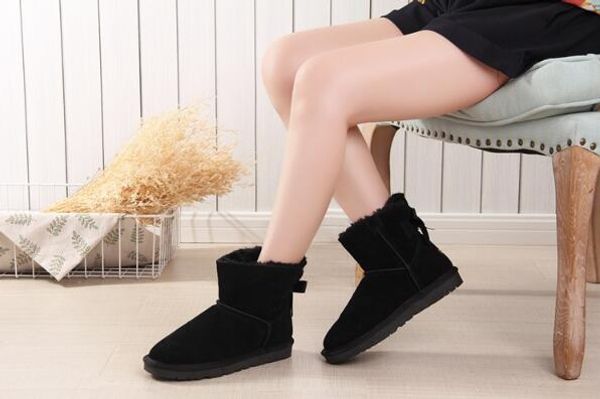 Venda quente top Clássico 5062 mini bota de neve Marca Mulheres populares Austrália Botas De Couro Genuíno Botas de Neve das Mulheres da Moda Quente frete grátis