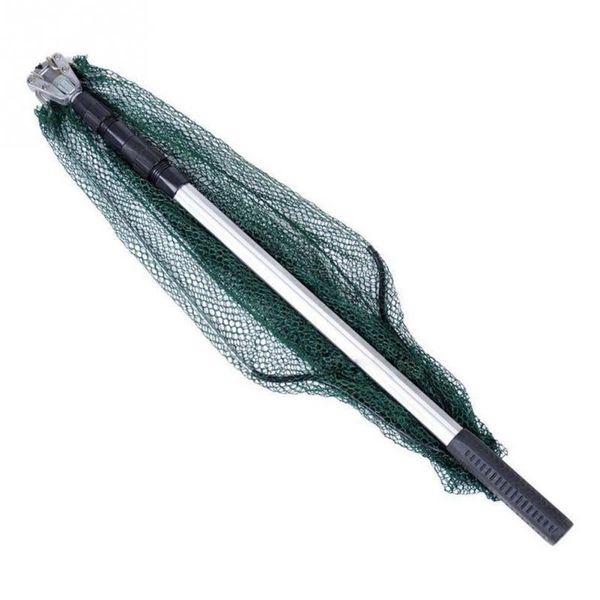 

175cm retractable aluminum alloy fishing net telescoping foldable landing net pole folding landing tackle