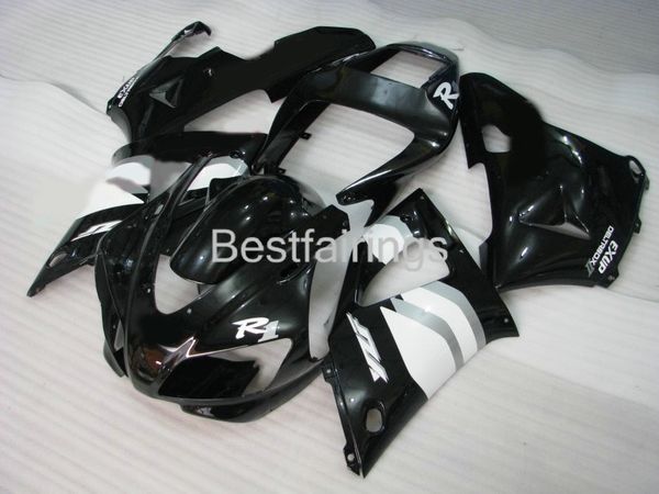 

7gifts fairing kit for yamaha r1 1998 1999 black white fairings yzf r1 98 99 gf25