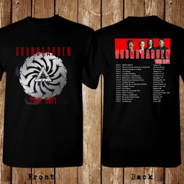 

soundgarden tour dates 2017 chris cornell size s-5xl t-shirt, White;black
