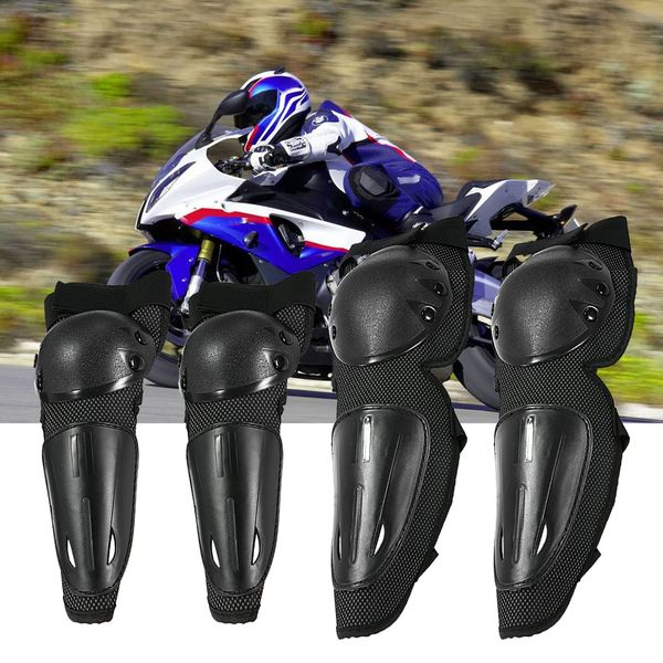 

2pcs x knee/2pcs x knee shin elbow guard motorcycle aults racing motocross knee pads protector guards protective gear