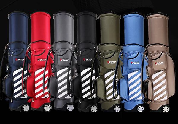 

pgm retractable golf clubs bag with wheel new designed golf clubs bag / travelling aviation bag hard nylon