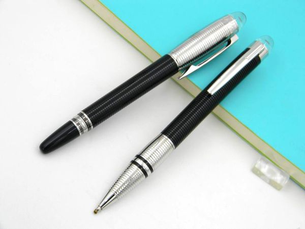

office office Writing Supplies gift stainless steel silver Black circle stripe gift Ballpoint Pens