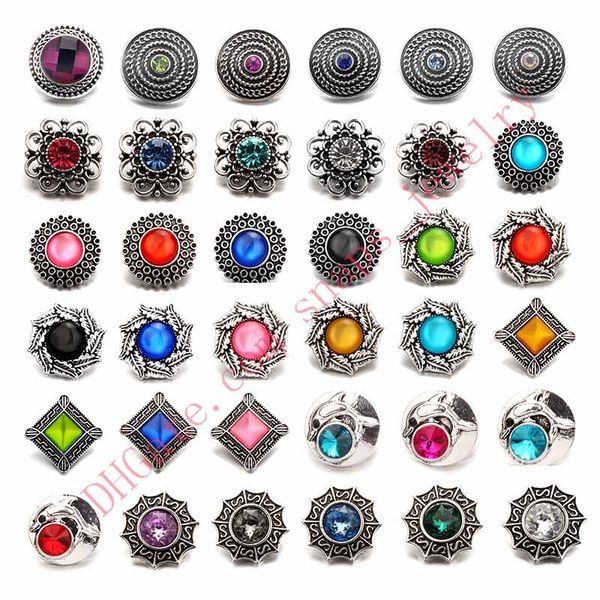 

noosa ginger snaps inlay rhinestone alloy charm jewelry 18mm snap buttons for snap bracelet jewelry