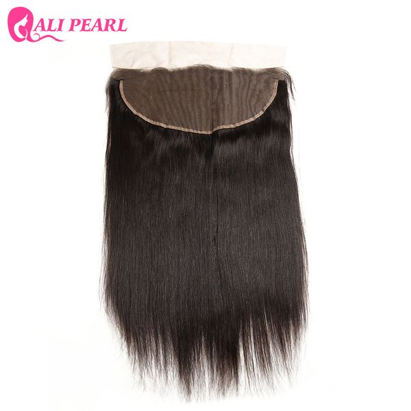 

alipearl hair brazilian straight 13x6 lace frontal with baby hair part human color 1b remy ing, Black;brown