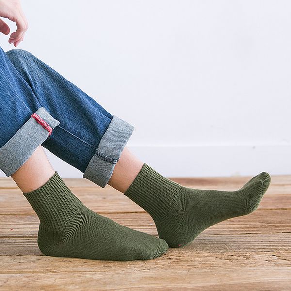 

winter men woman socks cotton cycling socks for plantar fasciitis heel spurs arch pain running sport meias homens, Black