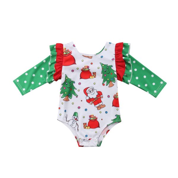 

christmas toddler baby boy girl jumpsuit bodysuit xmas cotton autumn long sleeve boys girls round neck clothing clothes outfits, Blue