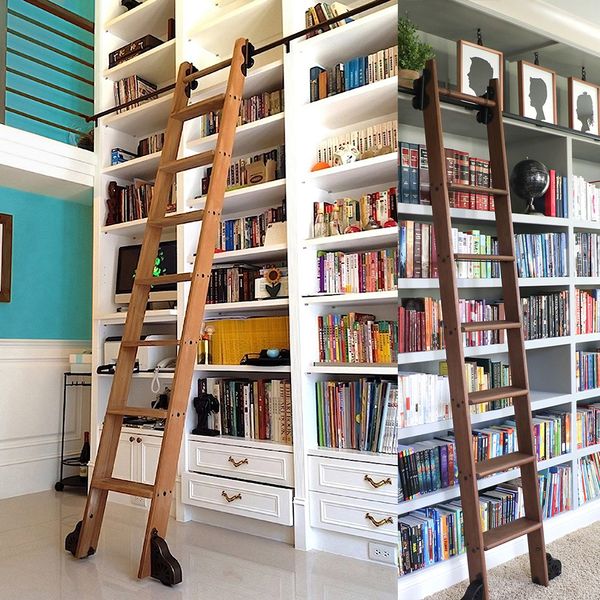

kinmade serene rolling ladder hardware library sliding ladder hardware kit with 39'' (1000mm) round track/rail