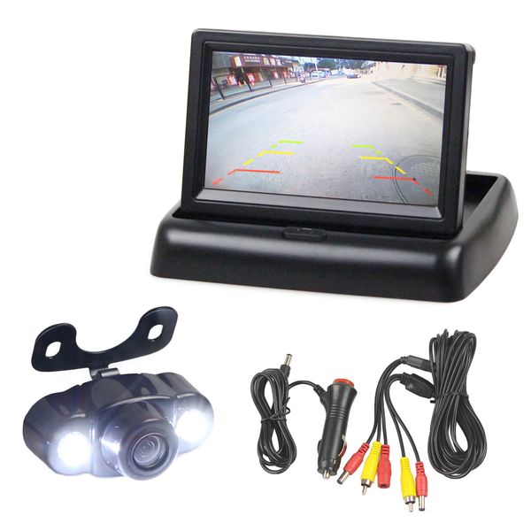 

diykit 4.3 inch car reversing camera kit back up car monitor lcd display hd led night vision car rear view camera