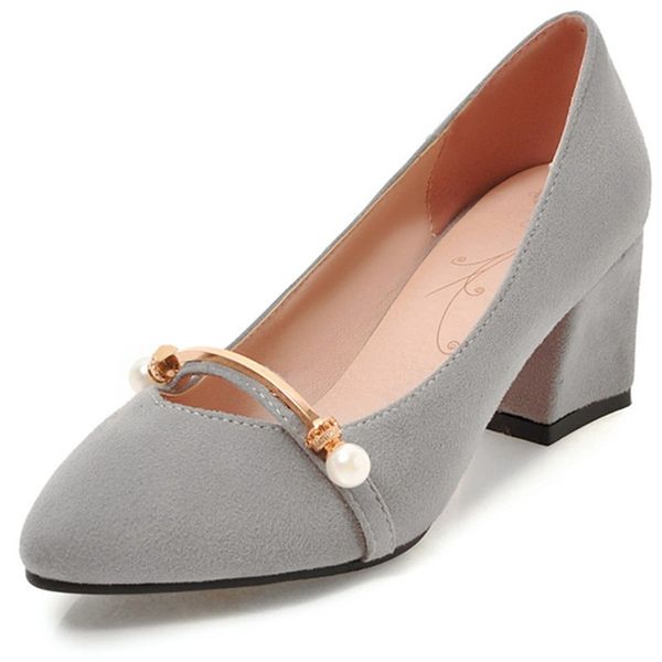 

2018 pu women pumps sweet pink shallow party wedding shoes classic round toe fashion shoes high heels shoes a6623, Black