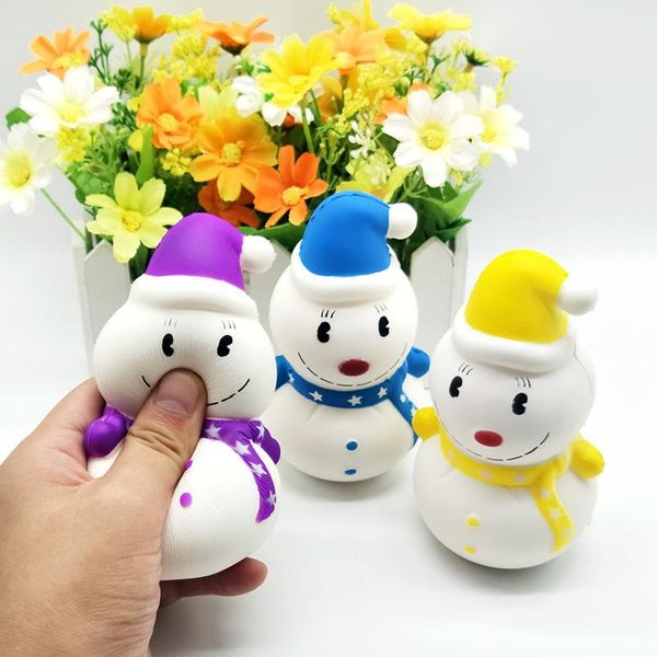 

5pcs squishy cartoon children toys kids christmas gift santa claus inched back teddy bear snowman penguin decompression toy