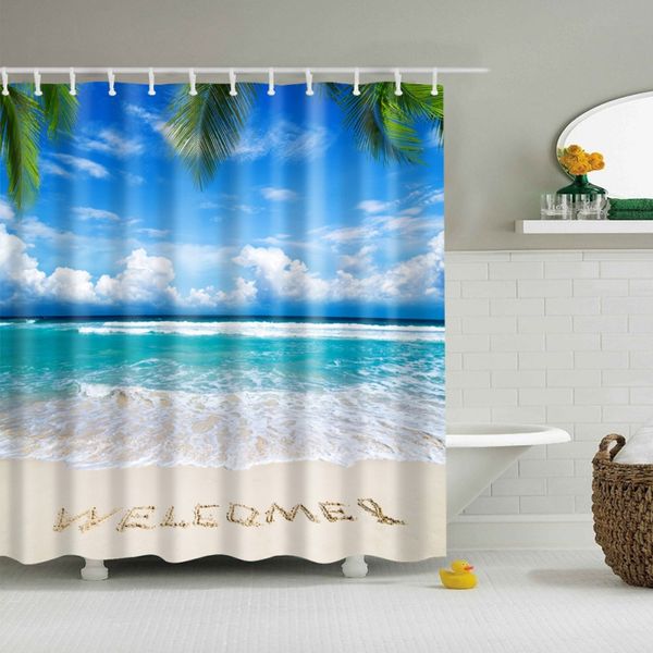 2019 Bathroom Shower Curtains Hanging Decor Fabric Shower Curtain