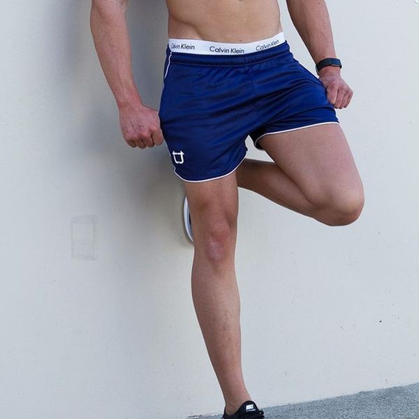 

sportswear men shorts summer running mens joggers workout sweatpants fast drying boxer shorts male fitness gym sport, Black;blue