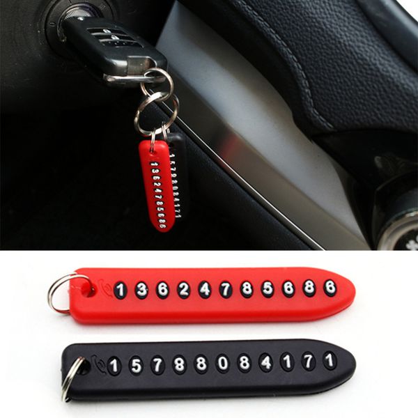 

анти-потерянный телефон номерной знак автомобиля брелок кулон авто автомобиль номер телефона карты брелок брелок автомобиля украшения интерь, Silver