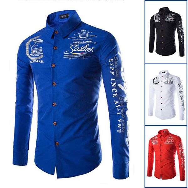 

new autumn fashion brand men clothe slim fit men long sleeve shirt print cotton casual shirt social plus size 5xl, White;black
