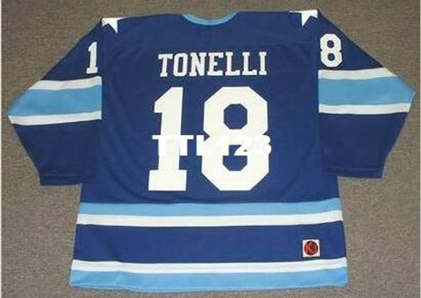 

мужчины #18 джон тонелли хьюстон аэрос 1976 wha домашний хоккей джерси или обычай любое имя или номер ретро джерси, Black;red