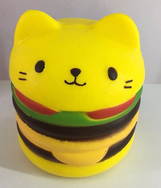

pu slow rebound foaming decompression toy animals burger cat