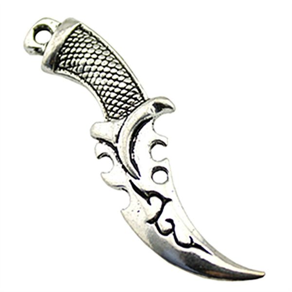 

2шт очарование кинжал кинжал нож подвеска подвески для ювелирных изделий античный серебряный подвески 12x50mm, Bronze;silver