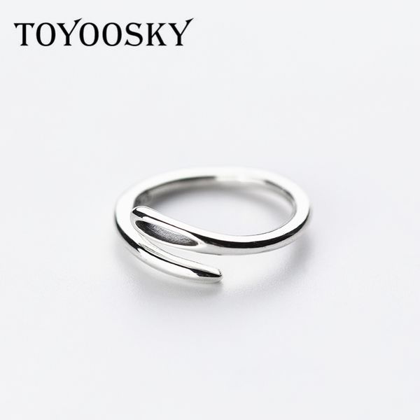 

925 sterling silver jewelry simple line open rings minimalist for women fashion gifts birthday presents, Golden;silver
