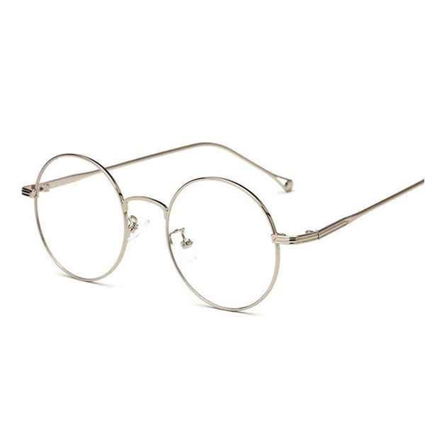 

new round glasses frame 2018 latest listing brand prescription glasses myopia computer optical frame retro fashion fml, Silver