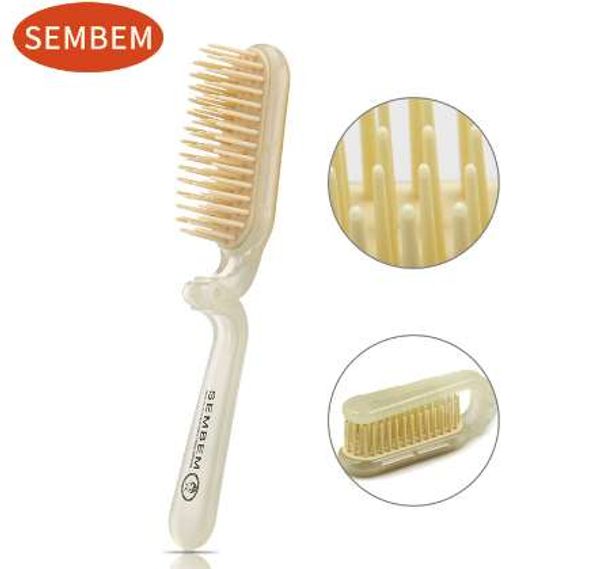 SEMBEM Pettine pieghevole portatile Spazzola per capelli tascabile pieghevole Pettine Elementi essenziali per il viaggio Massaggio del cuoio capelluto Spazzola per capelli in plastica per parrucchieri