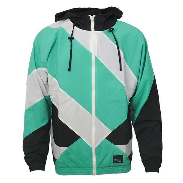 

autumn patchwork mens jackets 2018 lapel neck outdoor sweatwear sun protection clothing trend brand windbreaker mens coat, Black;brown