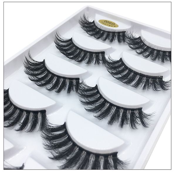 

soft & vivid 3d mink hair false eyelashes resuable thick natural long mink lashes 5 pairs each set fake eyelashes dhl free