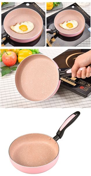 

home kitchen cookware pink color pans 20 cm non stick pan korea maifan stone frying