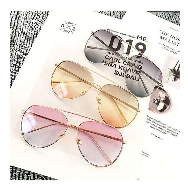 

shauna oversize gradient women pilot sunglasses double bridges classic men clear lens glasses uv400, White;black