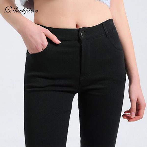 

rihschpiece autumn plus size 5xl leggings women pants punk jeggings black fashion pocket high waist legging trousers rzf1497