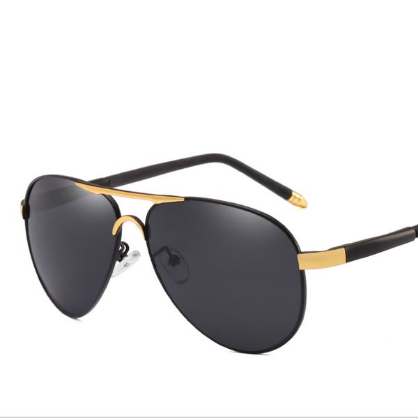 

new fashion pilot polarized sunglasses for men women metal frame mirror polaroid lenses driver sun glasses with cases and box, White;black