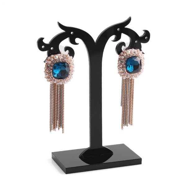 

new style 1 set tree shaped jewelry display stand holder fashion acrylic earring jewelry packaging & display, Black