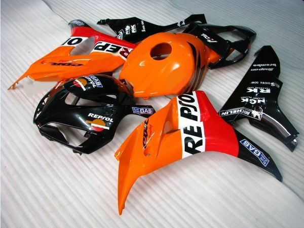 100% carenagens de moldagem por injeção para Honda CBR1000RR 2006 2007 branco laranja carenagem vermelha kit CBR 1000 RR 06 07 GF68