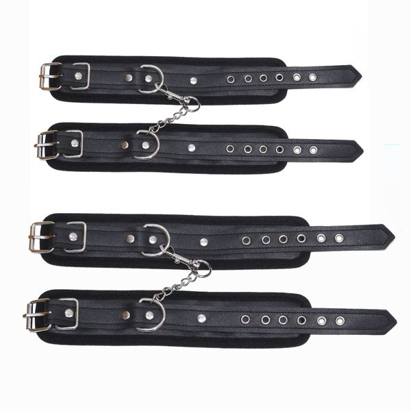 

gag rope bondage collar kit with wrist fetish leather black set slave neck whip blindfold mouth cuffs restraint urirx