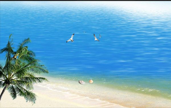 

self-adhesive wallpaper beautiful seaview calm sea coral starfish 3d floor three-dimensional painting