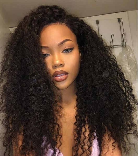 Full Density Free Part Kinky Curly Hair Wig Glueless Full Lace Wig