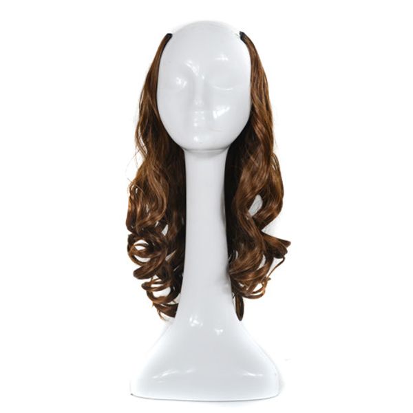 

длинная объемная волна синтетический половина парика льняные волосы парики нет взрыва парик для женщин жаропрочных парик, Black