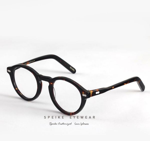 

Speike cu tomized eyewear miltzen tyle 46mm 1915 eyegla e johnny depp round frame porlarized ungla e can be pre crition gla e