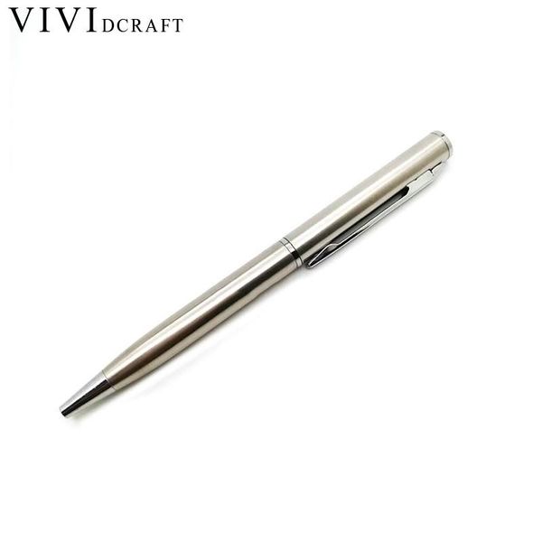 

vividcraft stainless steel pen ball point office ballpoint writing student stationery writing roller ball pen for kids gift, Blue;orange