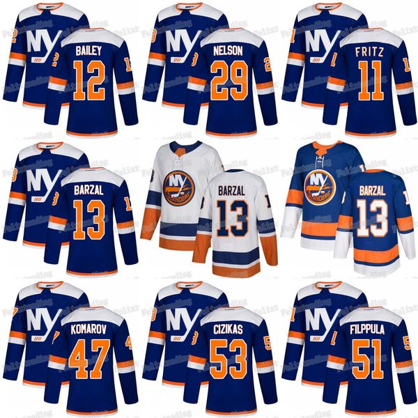

2019 Third New York Islanders Mathew Barzal Valtteri Filppula Casey Cizikas Tanner Fritz Leo Komarov Brock Nelson Josh Bailey Hockey Jerseys