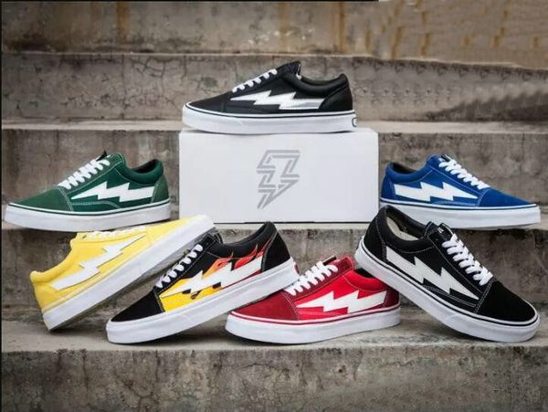 

2018 revenge x storm old skool skate pop up store sports designer sneakers mens womens skateboarding canvas casual trainers size 6-11, Black