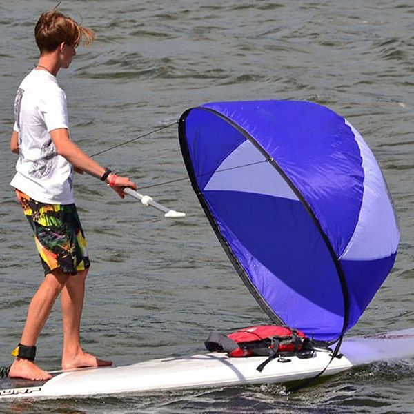 

108*108cm foldable kayak wind sail boat wind sail paddle board sailing canoe rowing boats clear window
