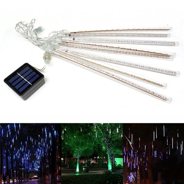 Acheter Multi Couleur 50cm Led Guirlande Lumineuse Lumière De Noël Météore Douche étoile Filante Pluie Chute Goutte Glaçon Neige Chute Led Xmas String